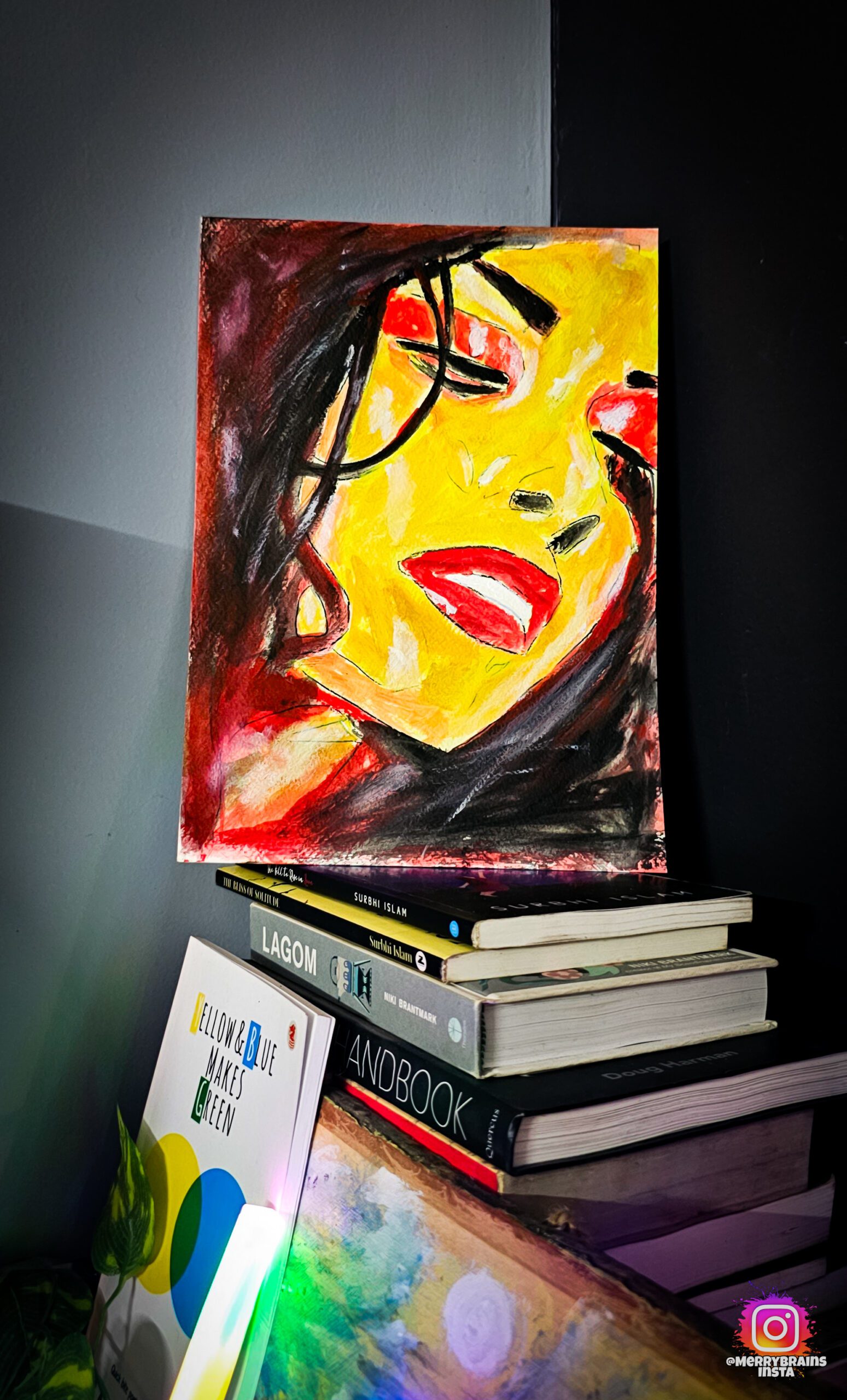 Ruby Serenade — original painting by Prakhyath Rai