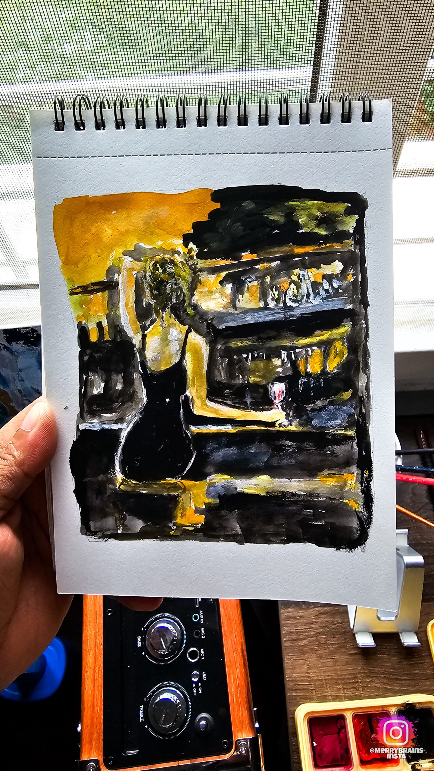 Wine — original painting by Prakhyath Rai