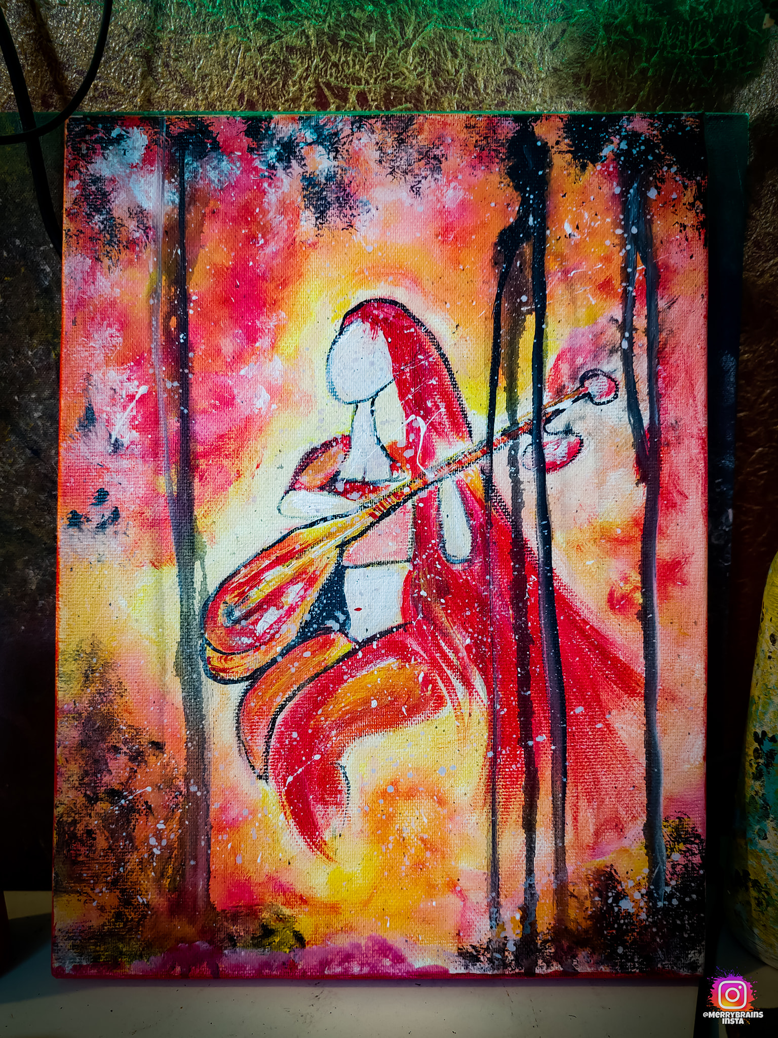 Melodies of Devotion — original painting by Prakhyath Rai
